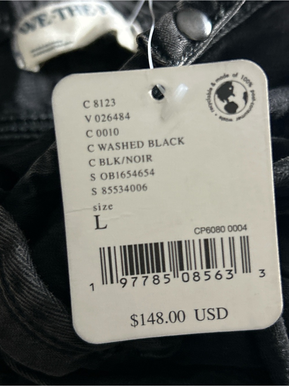 Free People We The Free Cargo Pants Black Utility can’t compete NWT Size L - Picture 11 of 12